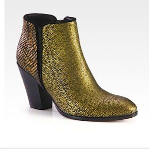 Giuseppe Zanotti Women's Snakeembossed Metallic
Leather/Suede Ankle Boots